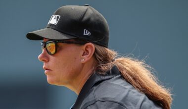 Jen Pawol breaks MLB's gender barrier as the first female umpire to work a regular-season game in Marlins-Braves matchup