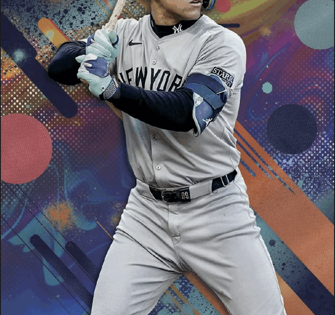 Insert card example from 2025 Topps Finest Baseball set Aaron Judge