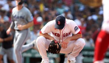 Marlins stun Red Sox with three runs in ninth to avert sweep