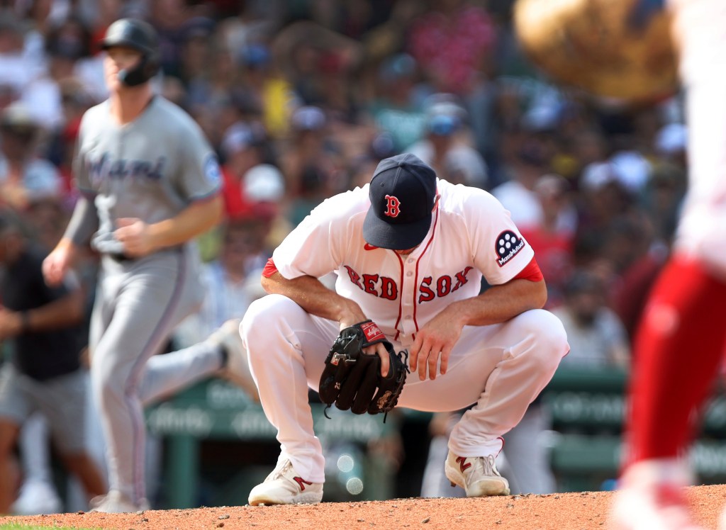 Marlins stun Red Sox with three runs in ninth to avert sweep