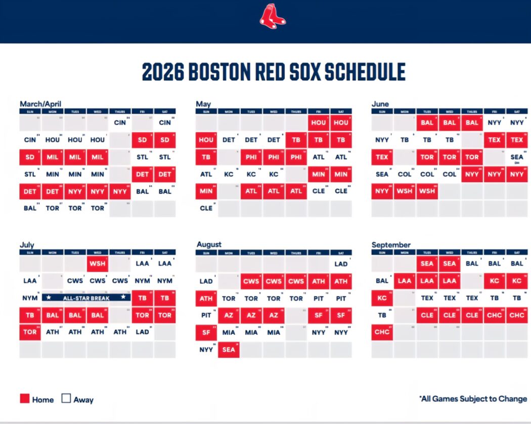 RED SOX 2026: Sox will open next season at Cincinnati | News, Sports, Jobs