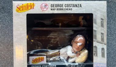 Yankees' George Costanza 'Seinfeld' sleeping under his desk bobblehead still drawing big dollars on eBay