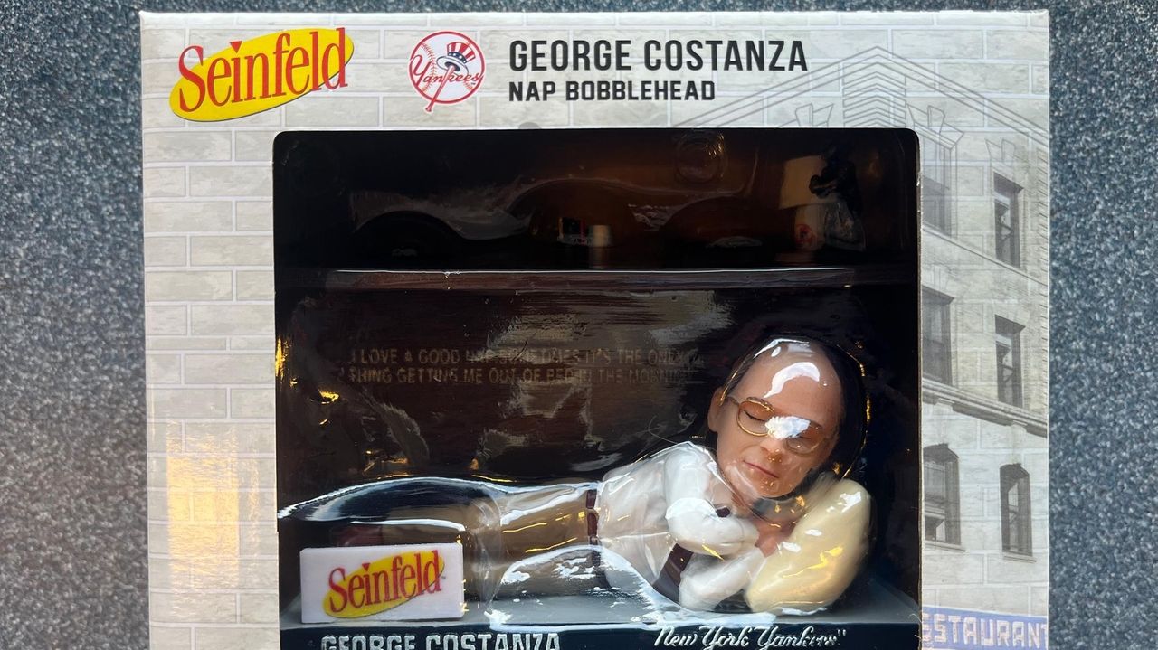 Yankees' George Costanza 'Seinfeld' sleeping under his desk bobblehead still drawing big dollars on eBay