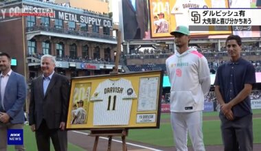 Pitcher Darvish Yu commemorated for 204 Japan, MLB combined wins