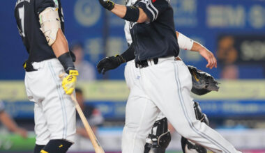 ３回２死一塁、近藤健介が右越え２ラン本塁打を放つ（カメラ・安藤　篤志）　