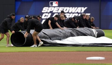 MLB Speedway Classic Atlanta Braves vs. Cincinnati Reds rain delay updates