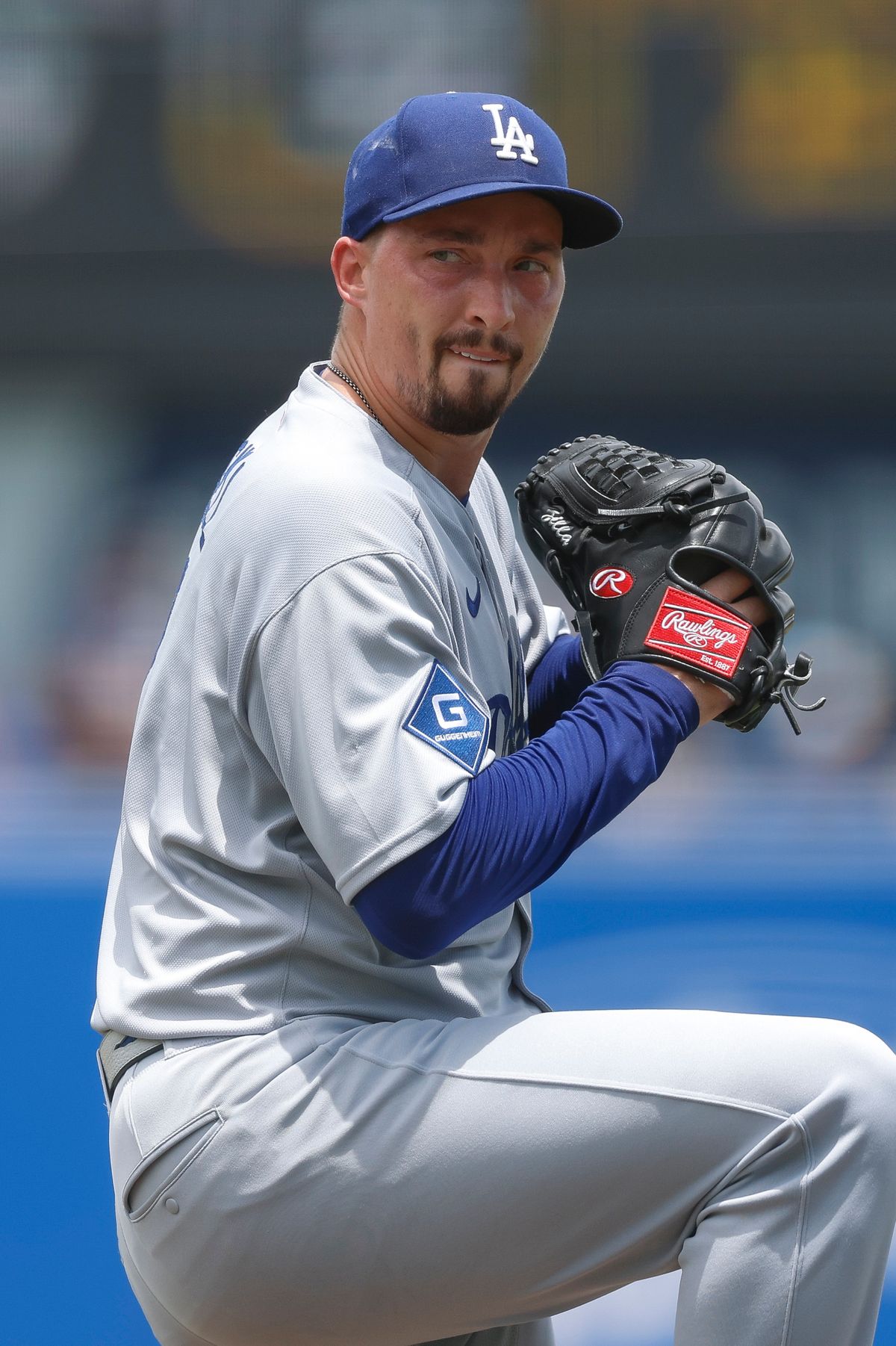 Blake Snell #7 of the Los Angeles Dodgers pitches against the Tampa Bay Rays at George M. Steinbrenner Field on August 02, 2025 in Tampa, Florida.