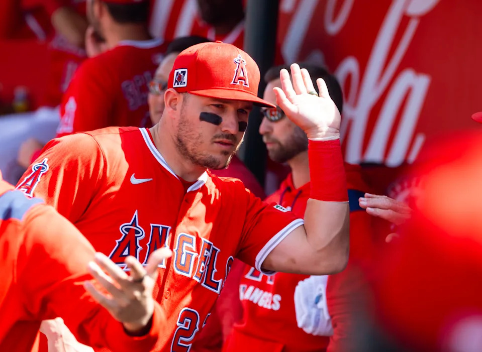 Angels star Mike Trout (27)Mark J&period; Rebilas-Imagn Images