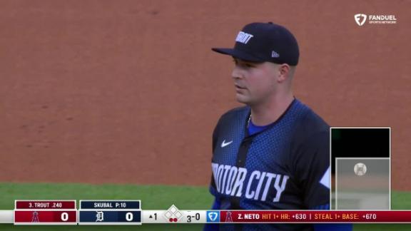 Vierling's first homer of the season leads Tigers to 6-5 comeback win over Angels