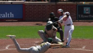 Willie MacIver hits a 2-run double in the 9th to rally Athletics over Orioles