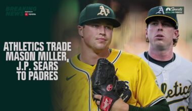 Athletics trade Mason Miller, J.P. Sears to Padres for prospects – NBC Sports Bay Area & California