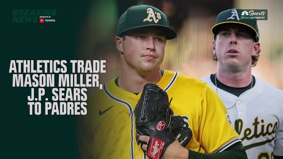 Athletics trade Mason Miller, J.P. Sears to Padres for prospects – NBC Sports Bay Area & California