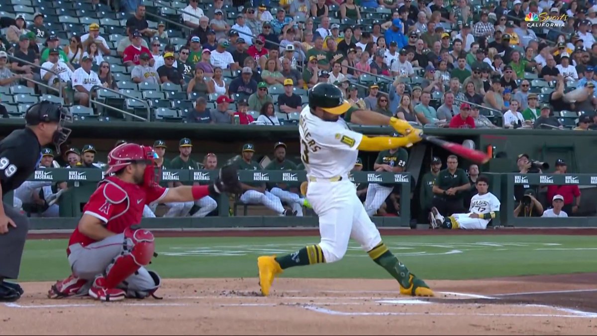 Shea Langeliers hits lead-off home run to put Athletics ahead – NBC Sports Bay Area & California