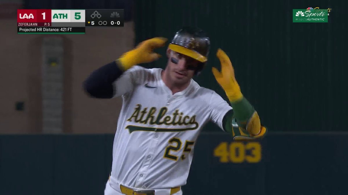 Brent Rooker’s homer gives Athletics big lead vs. Angels – NBC Sports Bay Area & California