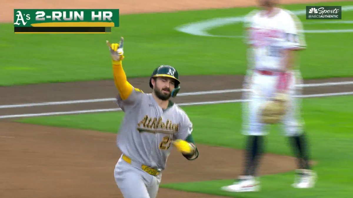 Shea Langeliers lines two-run homer to put Athletics in front – NBC Sports Bay Area & California