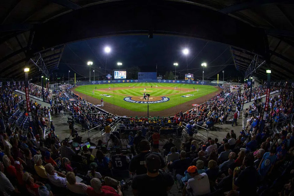 Aug 19, 2018; Williamsport, PA, USA; General view of BB&T Ballpark at Historic Bowman Field during the little league classic between the Philadelphia Phillies and the New York Mets.