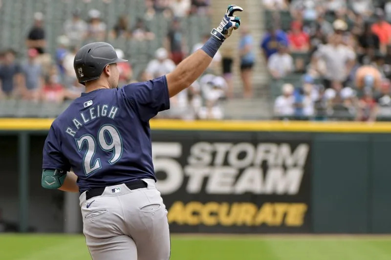 Seattle Mariners slugger Cal Raleigh went 1 for 5 with two RBIs, two strikeouts and a run scored in a win over the Tampa Bay Rays on Sunday in Seattle. File Photo by Mark Black/UPI