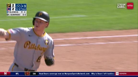 Jack Suwinski's tiebreaking homer in the 9th lifts Pirates over struggling Cubs 3-2