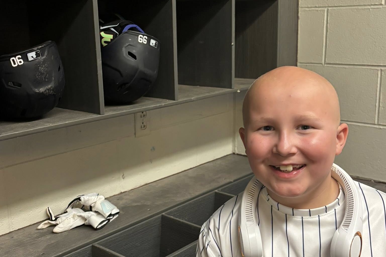 Local youth fighting cancer gets special baseball experience with Yankee heroes