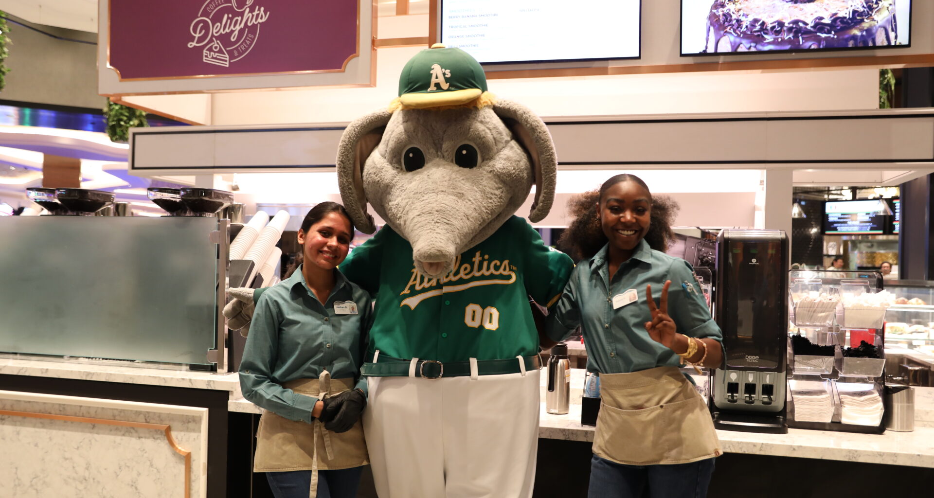 Stomper Entertains at A’s Watch Party