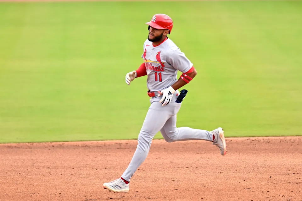 St. Louis Cardinals center fielder Victor Scott II.Jonathan Dyer-Imagn Images