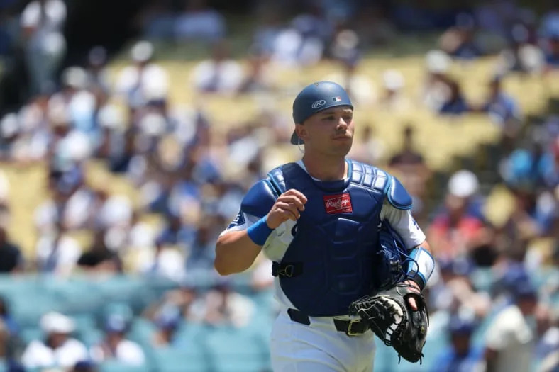 Los Angeles Dodgers catcher Dalton Rushing