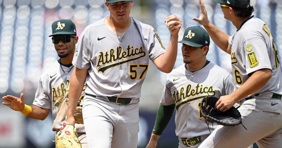 Athletics rookie Jacob Lopez finds zone, strikes out 10 to help A's stymie Nationals - Citizen Tribune
