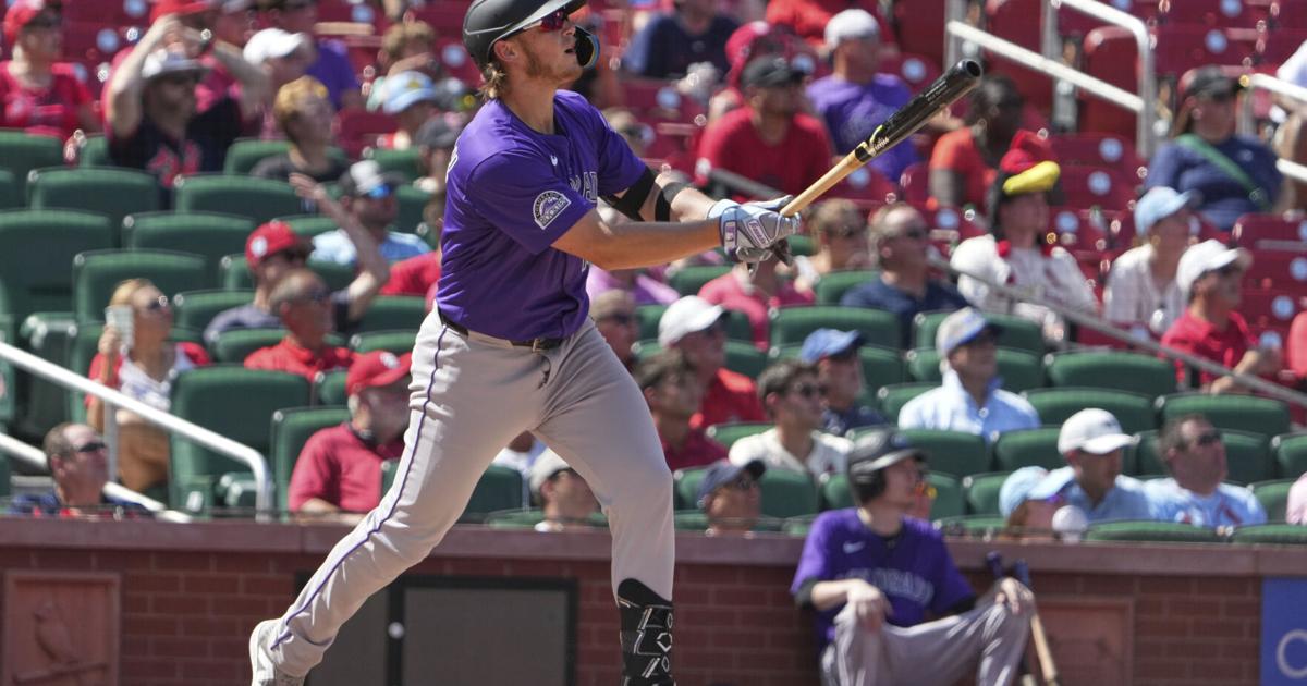 Rockies slugger Hunter Goodman hits 2 long homers with bat borrowed from Kyle Farmer | MLB