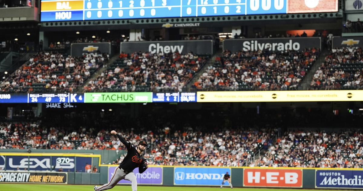 Orioles right-hander Young loses bid for perfect game in 8th inning in win over the Astros | MLB