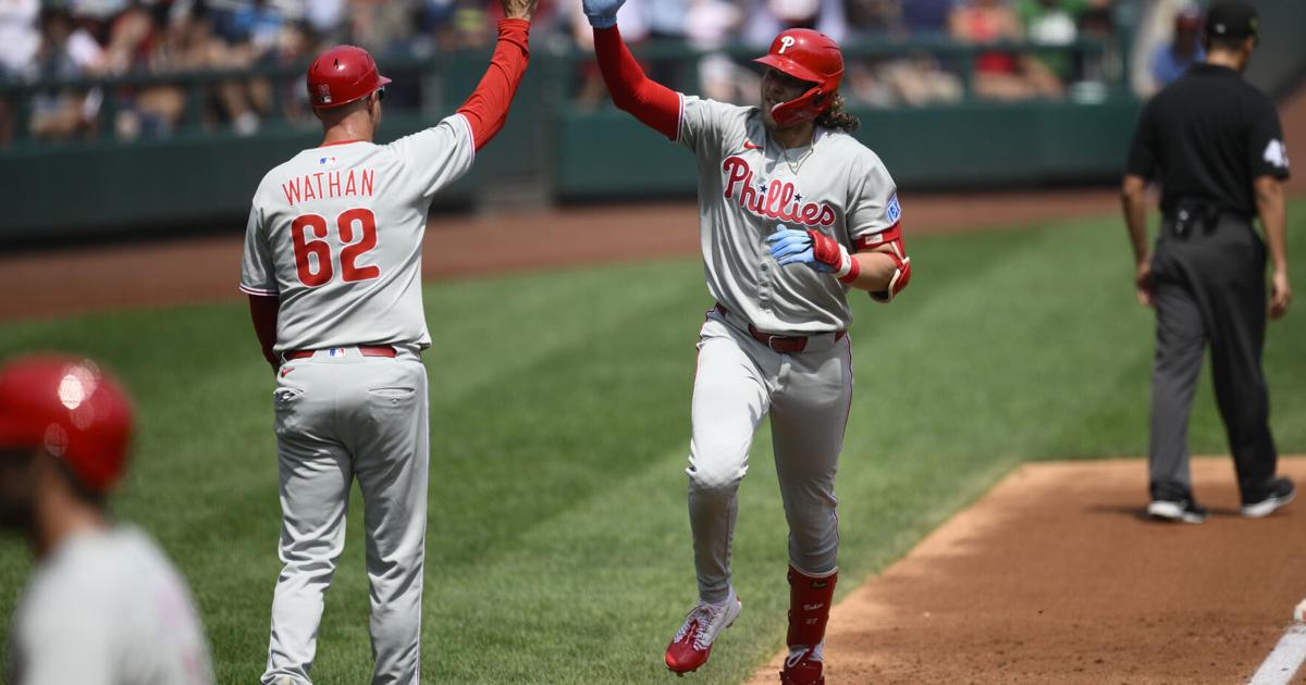 Phillies survive rough Aaron Nola start to earn series split with Washington | Sports
