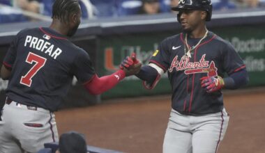Albies hits 2 HRs, Braves uses 9-run 9th to beat Marlins 11-2 | National