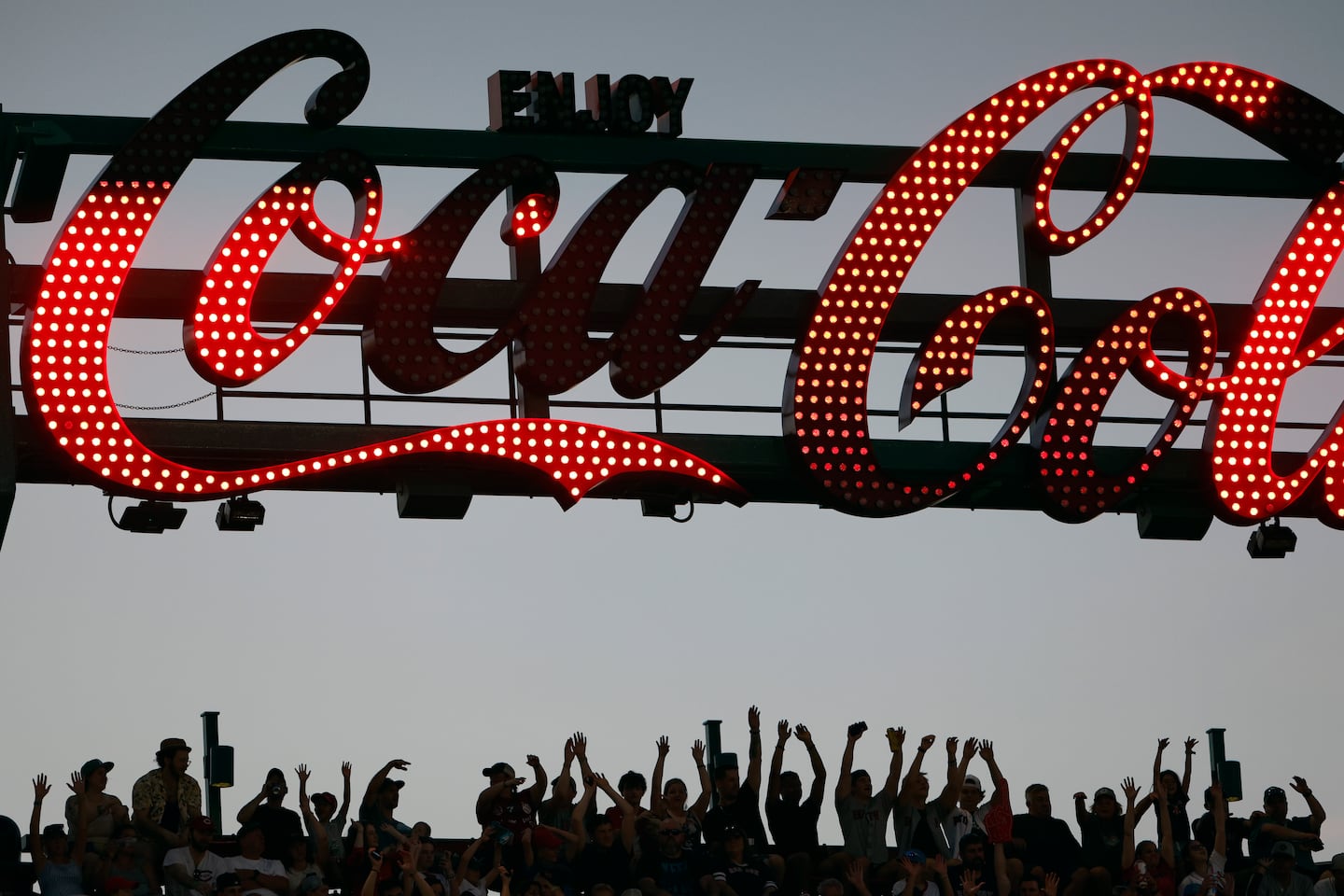 Fans did the wave during the sixth inning at Fenway Park on July 2.