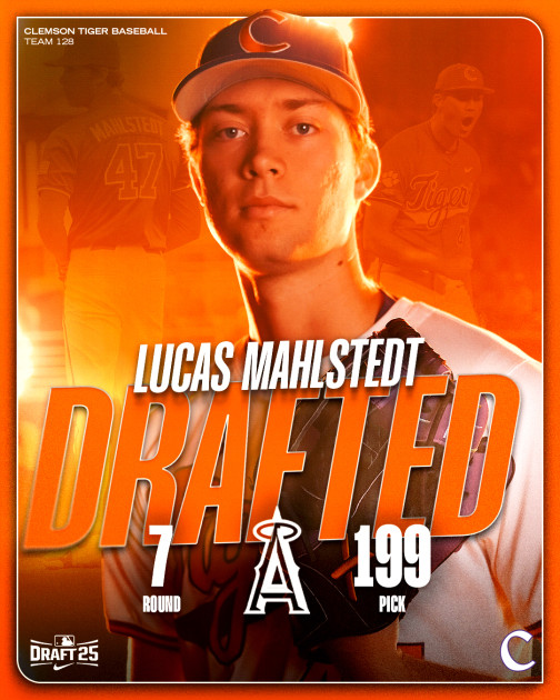 Mahlstedt Selected in Seventh Round of MLB Draft – Clemson Tigers Official Athletics Site