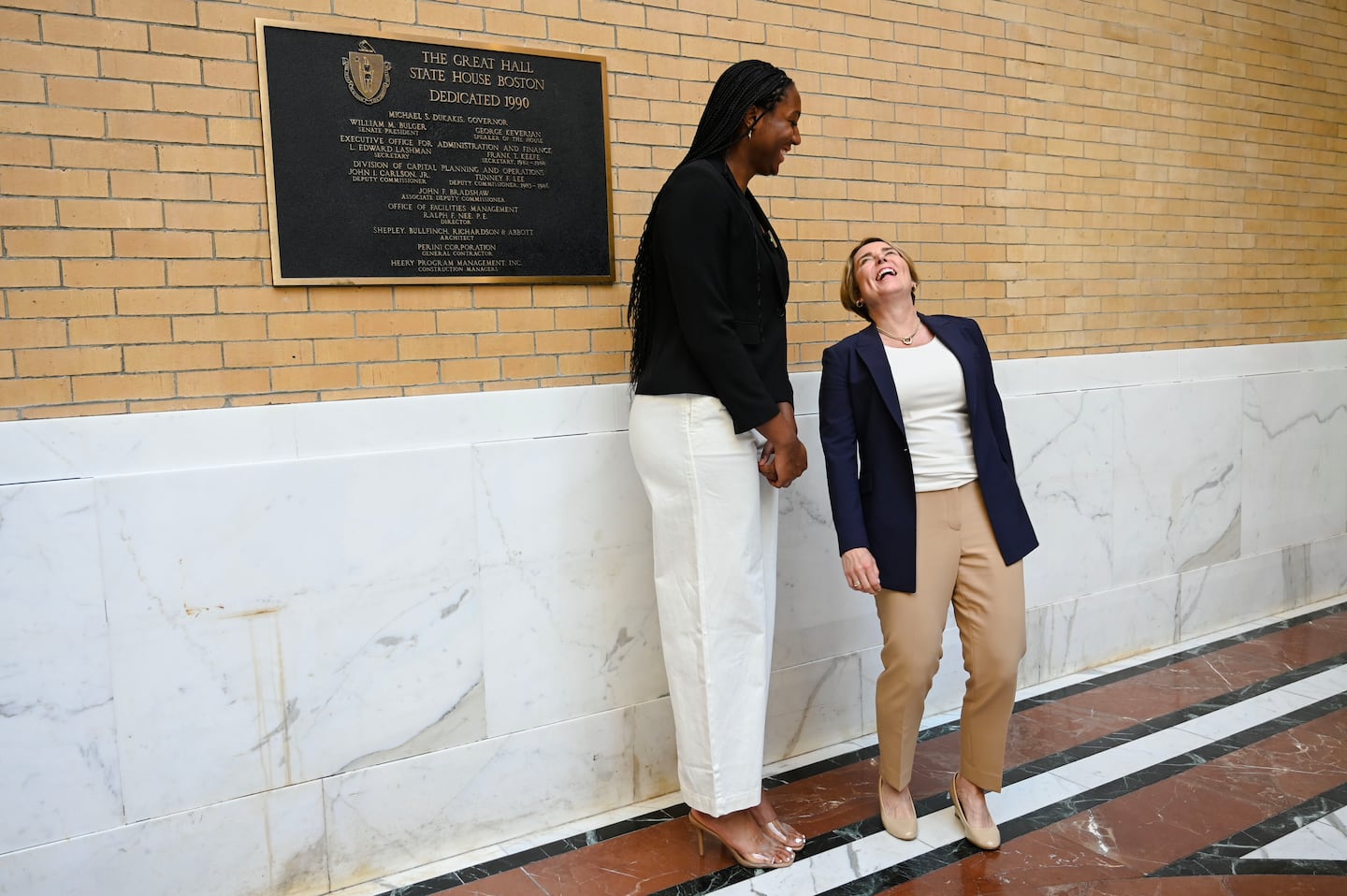 WNBA player Aliyah Boston of Worcester and Governor Maura Healey talked about Healey’s hopes for Boston to have their very own WNBA team one day. The two met at the State House on July 14 for a ceremony celebrating Boston’s accomplishments in professional basketball and leadership in advancing women’s sports. 