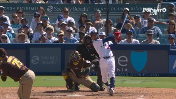 Mookie Betts' clutch homer lifts Dodgers over Padres 5-4, extending NL West lead to 2 games