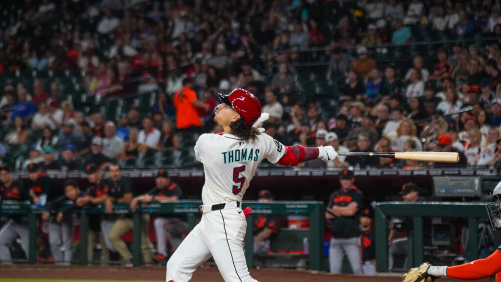 Diamondbacks outfielder Alex Thomas (Felisa Cardenas/Arizona Sports)