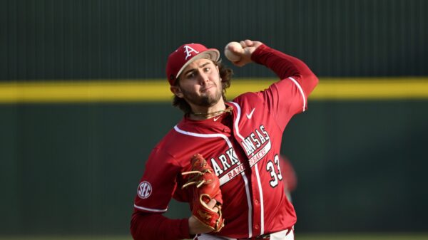 Alabama infielder Jason Torres (32) during an NCAA baseball game against Presbyterian on Sunday, March 9, 2025