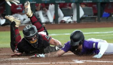 Diamondbacks rake woeful Rockies for 13 runs with two outs