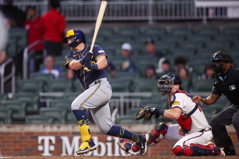 Milwaukee Brewers first baseman Andrew Vaughn