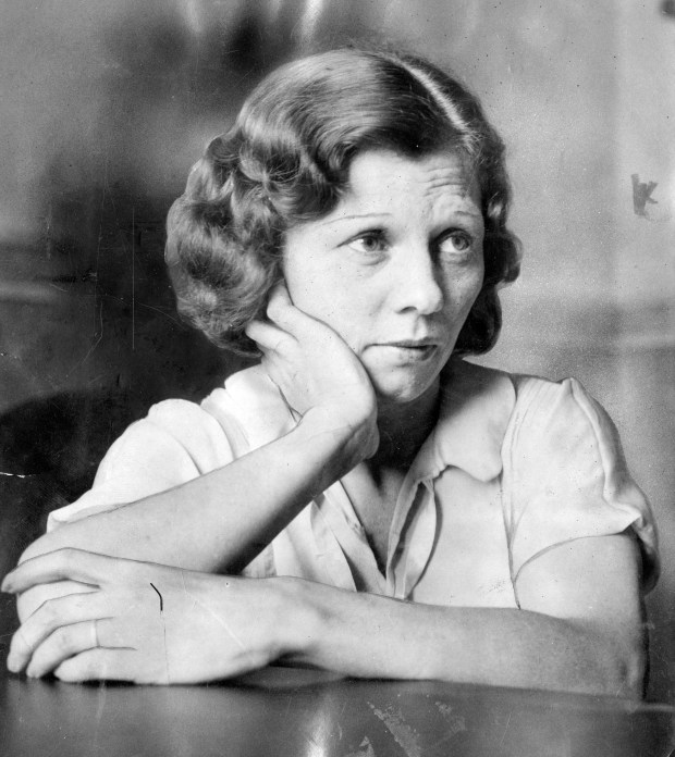 Eleanor Jarman received 199 years for her part in the murder of Gustav Hoeh in 1933. Editors note: this historic print has some hand painting on it. (Chicago Tribune historical photo)