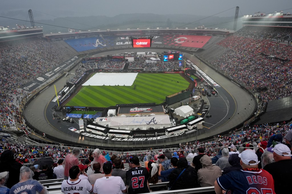 MLB game at Bristol Motor Speedway suspended due to rain