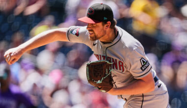 Arizona Diamondbacks relief pitcher Kevin Ginkel...