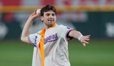 IndyCar’s Pato O’Ward throws first pitch at Rangers game ahead of 2026 Arlington GP