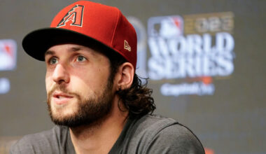 Zac Gallen #23 of the Arizona Diamondbacks...