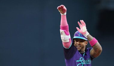 Ketel Marte and Eugenio Suarez hit first inning home runs in the Diamondbacks' first game in their ...