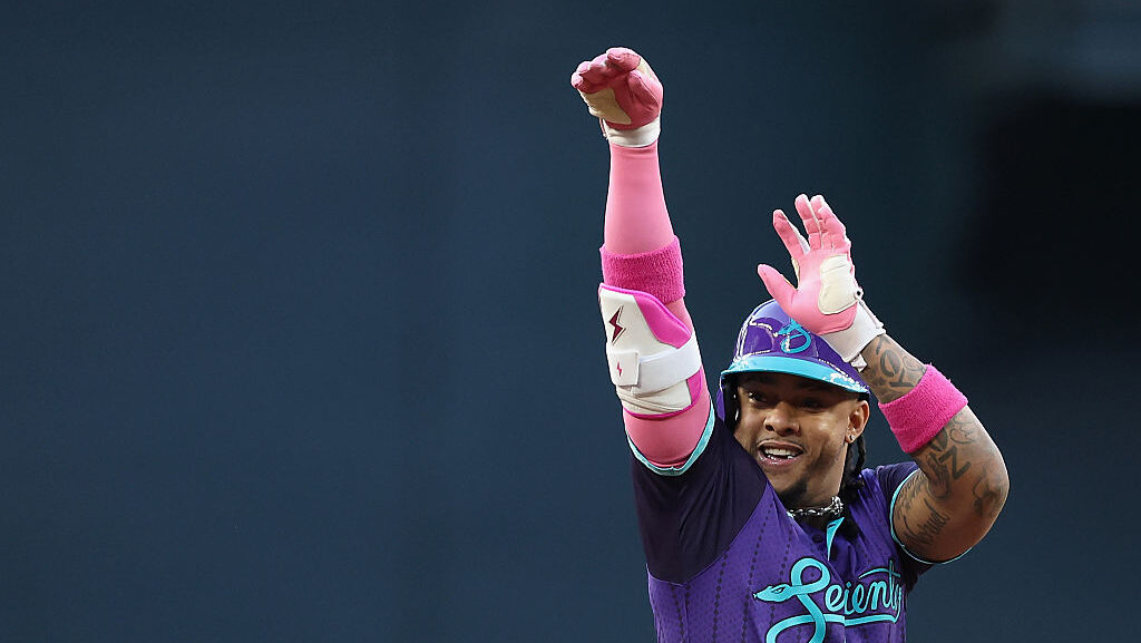 Ketel Marte and Eugenio Suarez hit first inning home runs in the Diamondbacks' first game in their ...