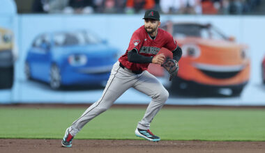 Jordan Lawlar #10 of the Arizona Diamondbacks...