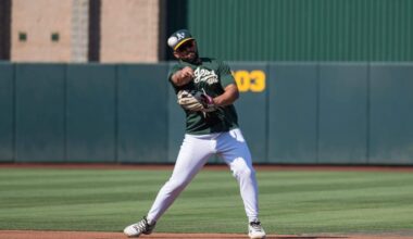 Bats right, throws both? An A’s rookie can do it all