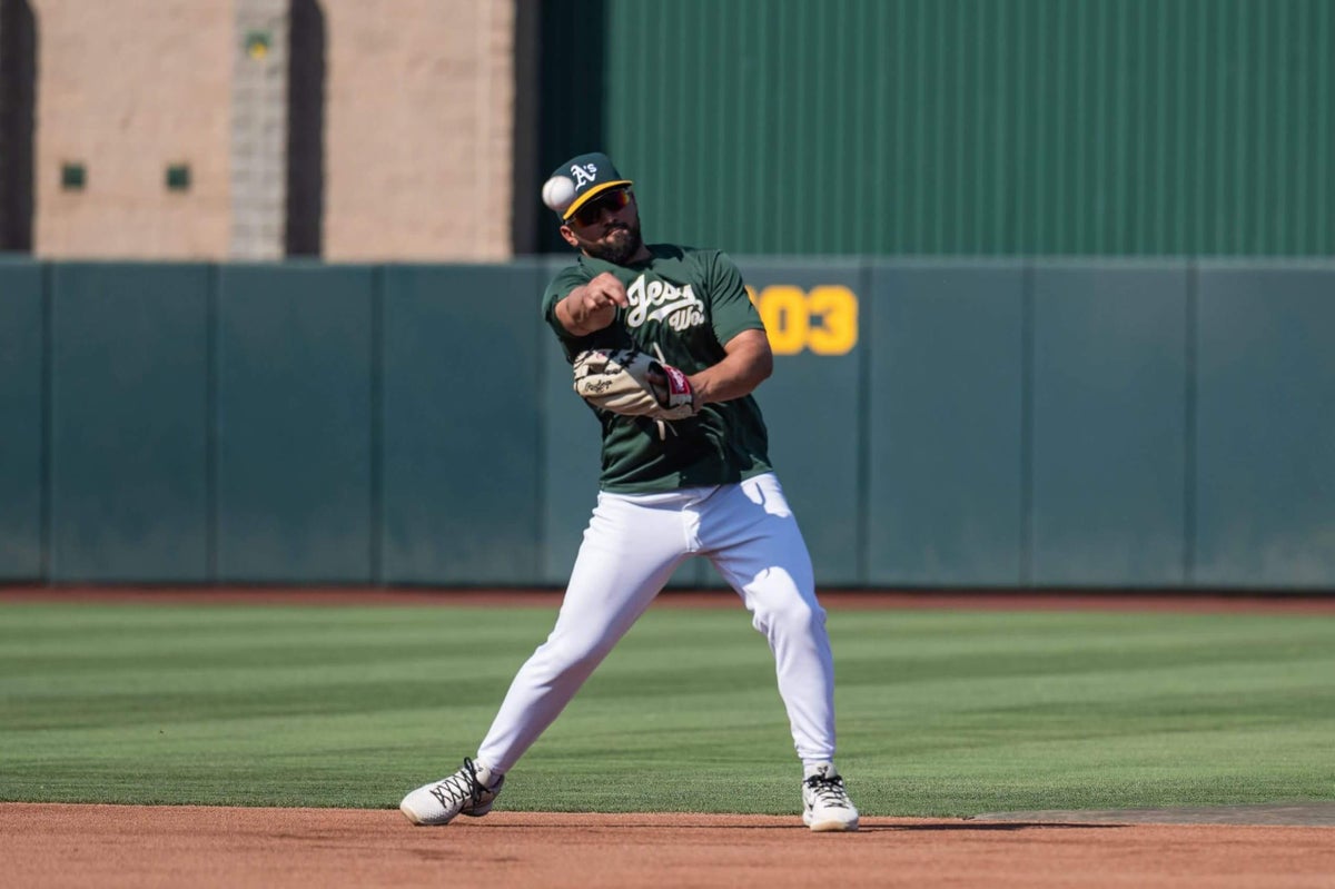 Bats right, throws both? An A’s rookie can do it all