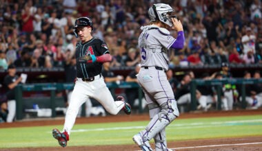 Rockies Hunter Goodman and Arizona's Corbin Carroll...
